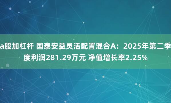 a股加杠杆 国泰安益灵活配置混合A：2025年第二季度利润281.29万元 净值增长率2.25%